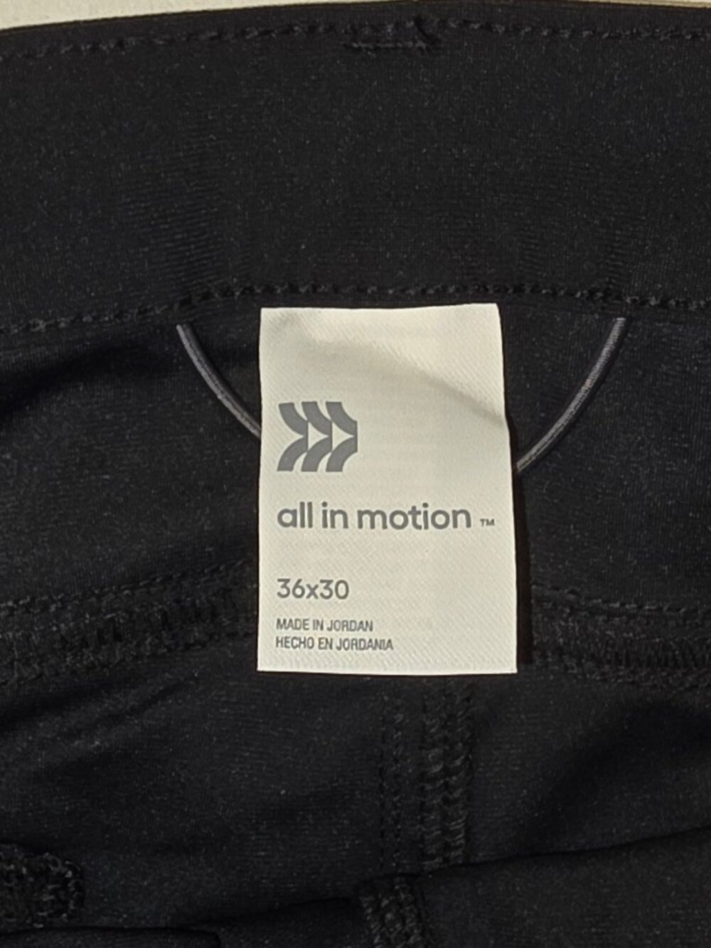 Men's 360 Lifestyle Relaxed Fit 5-Pocket Pants - All in Motion Black 36x30: Mois - Picture 5 of 5